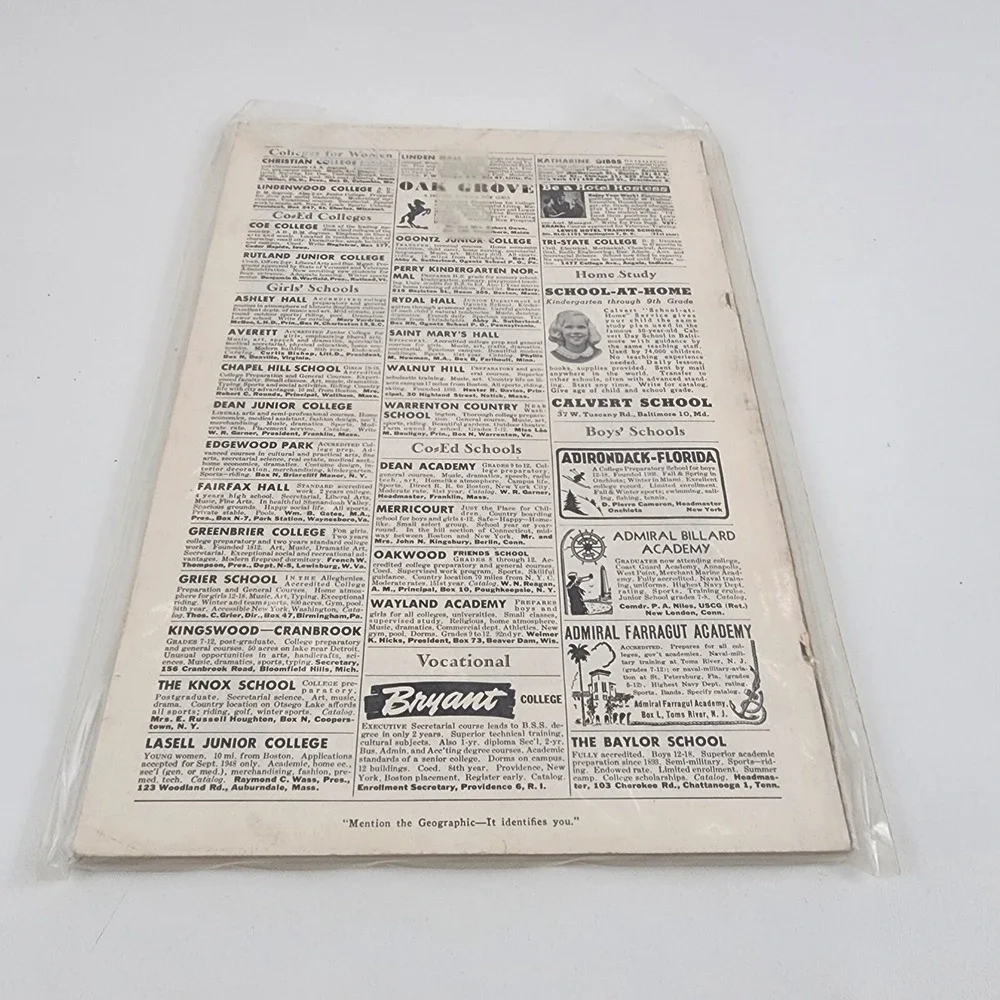 National Geographic Magazine July‎ 1947 No Insert No Back Cover